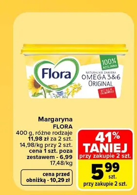 Margaryna Flora Original promocja w Carrefour