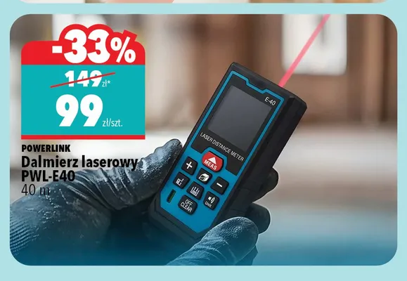 Dalmierz laserowy Powerlink PWL-E40 promocja w Biedronka Home