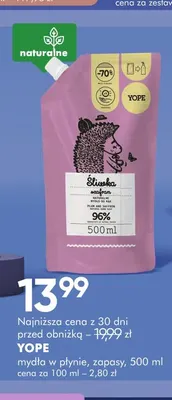 Mydła w płynie zapasy Yope promocja w Super-Pharm