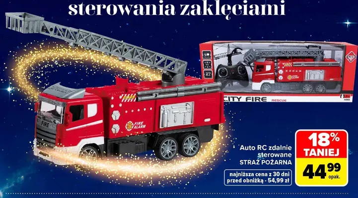 Auto RC zdalnie sterowane straż pożarna promocja w Carrefour