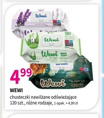 Chusteczki nawilżane odświeżające Wewi Aloes promocja w Drogerie Polskie