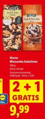 Mieszanka bakaliowa, różne rodzaje 2+1 GRATIS promocja w Lidl