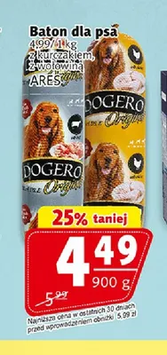 Baton dla psa z wołowiną Dogero promocja w Prim Market