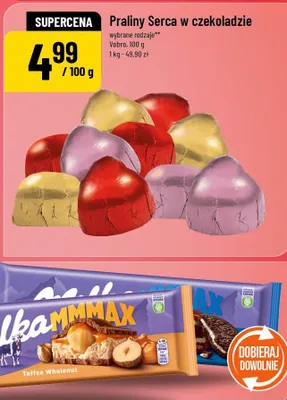 Praliny Serca w czekoladzie wybrane rodzaje promocja w POLOmarket