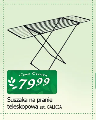 Suszarka na pranie teleskopowa Galicja promocja w CEZAR Delikatesy