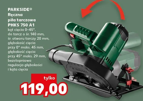 Ręczna piła tarczowa PHKS 750 A1 promocja w Kaufland