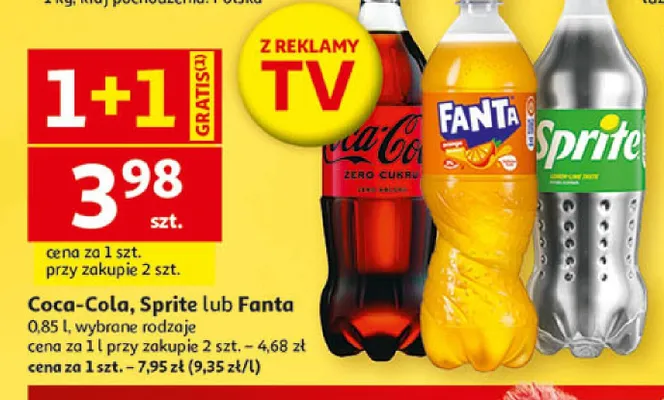 Napój gazowany Coca-Cola Zero Cukru promocja w Auchan