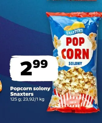 Popcorn solony Snaxters promocja w Netto