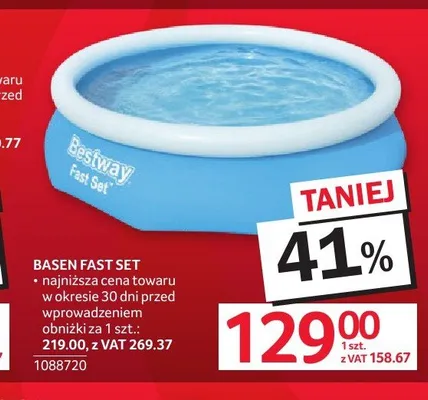 Basen Fast Set Bestway promocja w Selgros