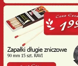 Zapałki długie zniczowe 90 mm Ravi promocja w CEZAR Delikatesy