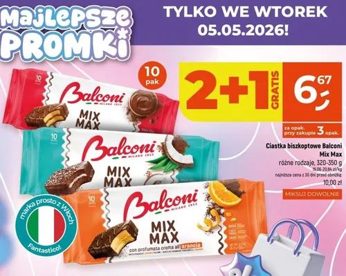 Ciastka biszkoptowe Balconi Mix Max promocja w Dealz