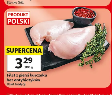 Filet z piersi kurczaka bez antybiotyków promocja w Auchan