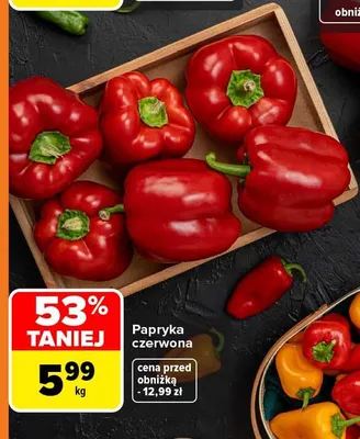 Papryka czerwona promocja w Carrefour