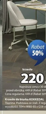 Krzesło do biurka KOKKEDAL Jysk promocja w Jysk