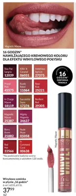 Winylowa szminka w płynie 16 godzin Avon Power Stay promocja w AVON