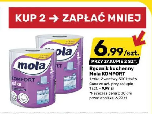 Ręcznik kuchenny Mola Komfort promocja w Bricomarche
