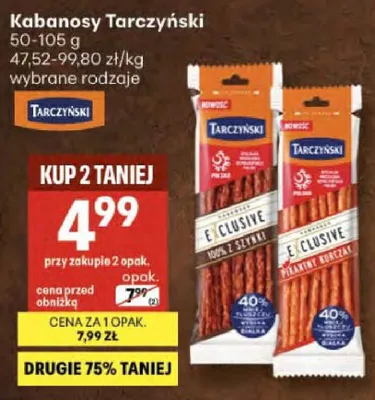 Kabanosy wybrane rodzaje promocja w Delikatesy Centrum