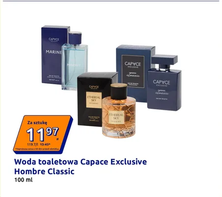 Woda toaletowa Capace Exclusive Hombre Classic promocja w Action