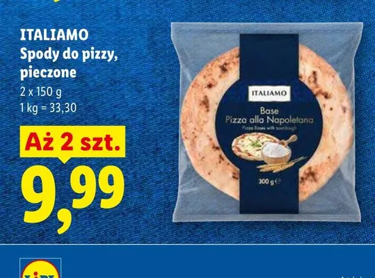 Spody do pizzy pieczone ITALIAMO 2-pak 150g promocja w Lidl