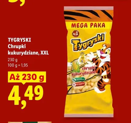 Chrupki kukurydziane Tygryski XXL promocja w Lidl