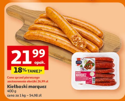 Kiełbaski marquez promocja w Auchan