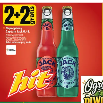 Napój piwny Captain Jack Blue Pineapple promocja w TOPAZ