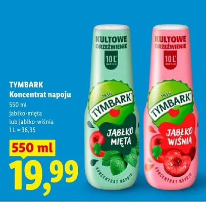 Koncentrat napoju Tymbark jabłko-wiśnia promocja w Lidl