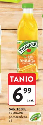 Sok 100% pomarańcza Tymbark promocja w Intermarche