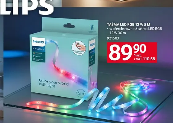 Taśma LED RGB 5 m Philips promocja w Selgros