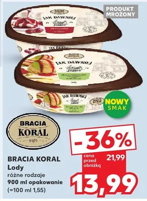 Lody Bracia Koral promocja w Kaufland