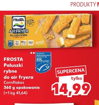 Paluszki rybne do air fryera Cornflakes Frosta promocja w Kaufland
