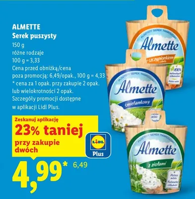 Serek pusty promocja w Lidl