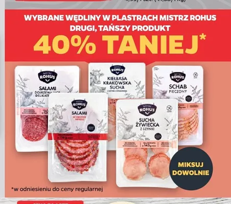 Salami dojrzewające delikatne Mistrz Rohus promocja w Netto