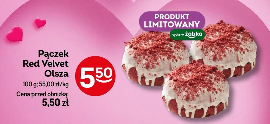 Pączek Red Velvet promocja w Żabka