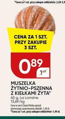 Muszelka żytnio-pszenna z kiełkami żyta promocja w Chata Polska
