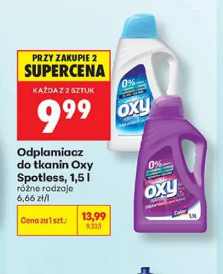 Odplamiacz do tkanin Oxy Spotless promocja w Biedronka