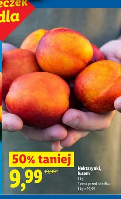 Nektarynki luzem promocja w Lidl