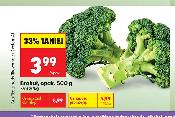 Brokuł promocja w Biedronka