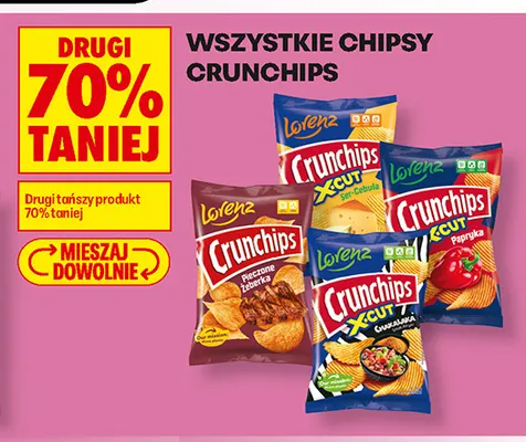 Chipsy Crunchips X-Cut Ser-Cebula promocja w Biedronka