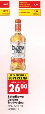 Wódka Żołądkowa Gorzka Tradycyjna promocja w Biedronka