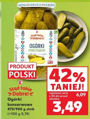 Ogórki konserwowe  promocja w Kaufland