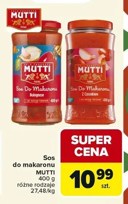 Sos do makaronu MUTTI promocja w Carrefour