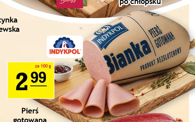 Pierś gotowana z indyka Bianka Indykpol promocja w Gram Market