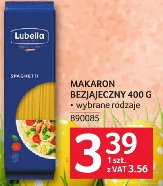 Makaron bezjajeczny Lubella 400 g promocja w Selgros