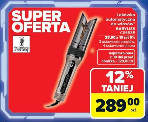Lokówka automatyczna do włosów promocja w Carrefour
