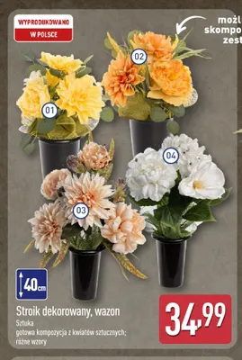 Stroik dekorowany wazon promocja w Aldi