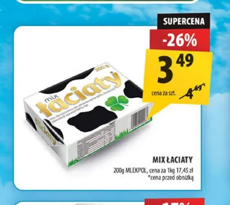 Miks tłuszczowy Mix Łaciaty Mlekpol promocja w Arhelan