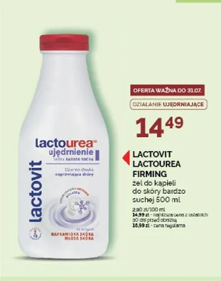 Żel do kąpieli Lactovit Lactourea Firming do skóry bardzo suchej promocja w Ziko Dermo