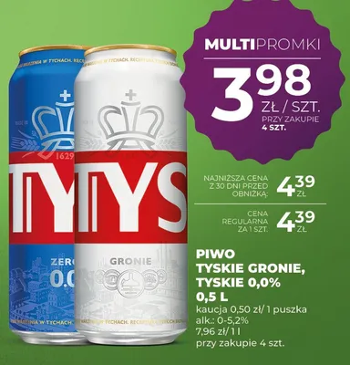 Piwo Tyskie Gronie, Tyskie 0,0% promocja w Duży Ben