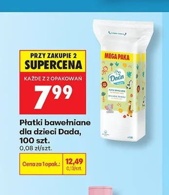 Płatki bawełniane dla dzieci Dada promocja w Biedronka